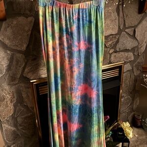 Women's Multicolor Tie-Dye Maxi Skirt